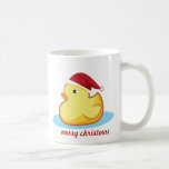Taza de goma amarilla del pato de las Felices Navi