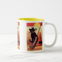 Taza de hadas amistosa de Halloween del vintage