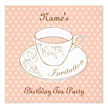 Taza de invitación del té, personalizada