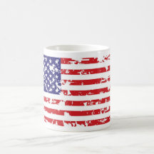 Taza de la bandera americana del Grunge