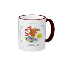 Taza de la bandera de Ilinois
