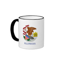 Taza de la bandera del estado de Illinois