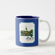 Taza de la capilla del boda del pingüino