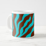 Taza de la cebra de la turquesa taza jumbo