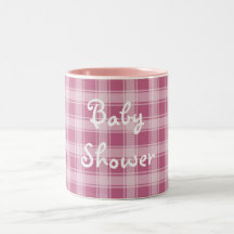 Taza de la fiesta de bienvenida al bebé en rosa y 