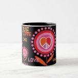 Taza de la flor del amor y de la paz