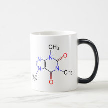 Taza de la molécula del cafeína