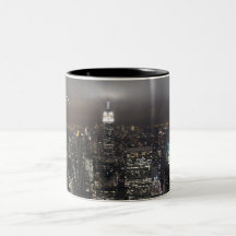 Taza de la noche de Nueva York del paisaje urbano 