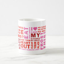 Taza de la nube de la palabra