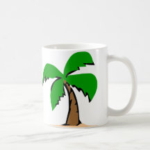 Taza de la palma de la isla