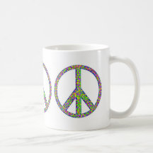 Taza de la paz del confeti