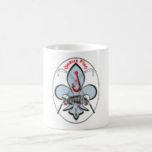 Taza de la pesca de la flor de lis