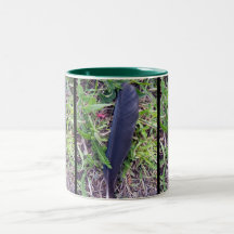 Taza de la pluma de los cuervos