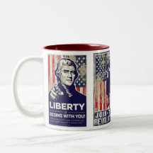 Taza de la propaganda de la revolución americana