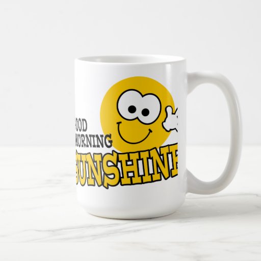 Taza de la sol de la buena mañana