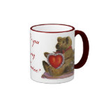 Taza de la tarjeta del día de San Valentín del oso