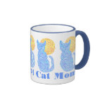 Taza de la taza de café de la mamá del gato del mu