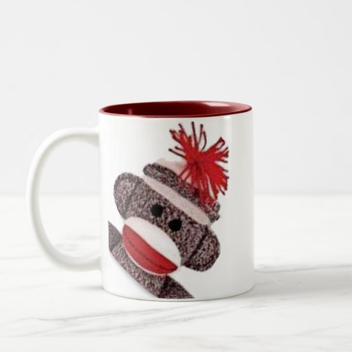 Taza de la taza de café del MONO del CALCETÍN