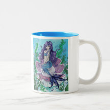 Taza de la taza de la sirena de la "perla"
