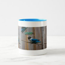 Taza de la tira de dibujo animado de los pájaros d
