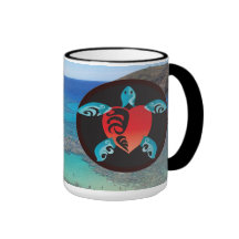 Taza de la tortuga de la hawaiana de Hawaii