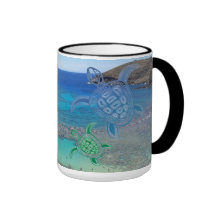 Taza de la tortuga de las islas de Hawaii