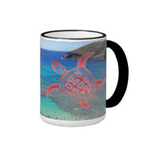 Taza de la tortuga de las islas de Hawaii