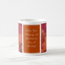 Taza de las bendiciones de la acción de gracias - 