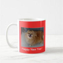 Taza de las Felices Navidad de Pomeranian
