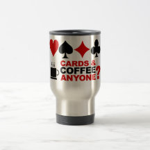 Taza de las tarjetas y de café