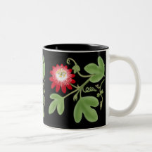 Taza de las vides de la flor de la pasión