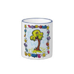 Taza de los árboles de la primavera