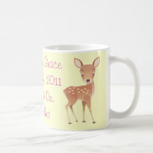 Taza de los ciervos del bebé de la invitación del 