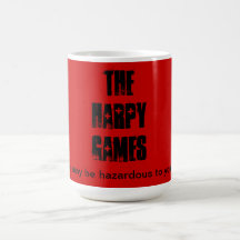 Taza de los juegos del Harpy.  Precaución