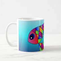 Taza de los pescados de arco iris