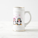 Taza de los pingüinos de la tarjeta del día de San