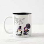 Taza de los pingüinos de Steampunk