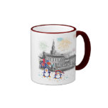 Taza de los pingüinos del Día de la Independencia