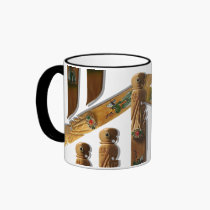 Taza de madera de los cuchillos tazas