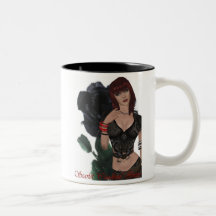 Taza de marfil del campanero del escarlata 15 onza