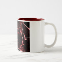 taza de neón de la rata del café express