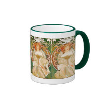 Taza de Nouveau del arte de Mucha: Champenois