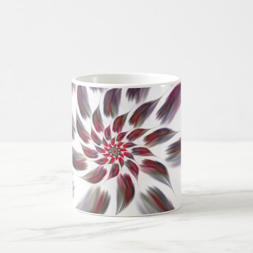 Taza de Poinsetta del fractal