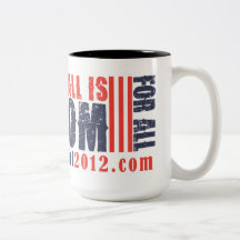 Taza de Ron Paul de la "libertad" de la donación