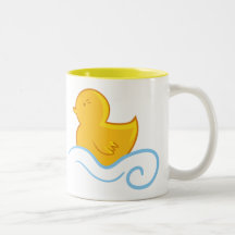 taza de té ducky de goma clásica