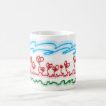 taza de té en forma de corazón de las flores tazas