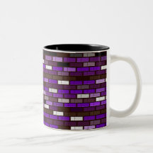 taza de te ladrillos violetas