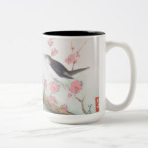 Taza de un árbol del pájaro y de ciruelo por Masah