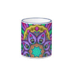 Taza decorativa fresca de la flor del fractal