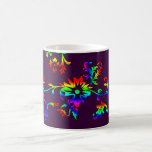 Taza del alboroto de la flor del arco iris